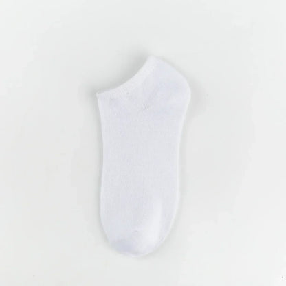 5/10 Pairs Unisex Ankle Socks Solid Color Black White Gray Cotton Deodorant Breathable Running Sports Socks New Spring Summer