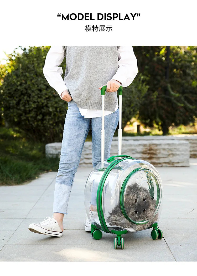 High Quality Pet Suitcase with Shoulder Straps, Portable for Dogs To Go Out Transparent Bag, Space Cabin, Cat Bag Large Capacity