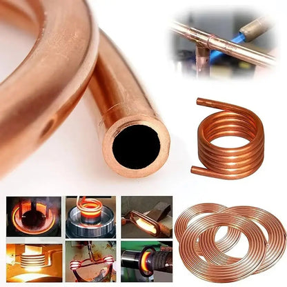 1Pcs Durable 1 Meter Copper Tube Coil 99.9% Pure Copper Soft T2 Copper OD 2-12mm ID 1-10mm Wire Pipe Airs Conditioner Cooling