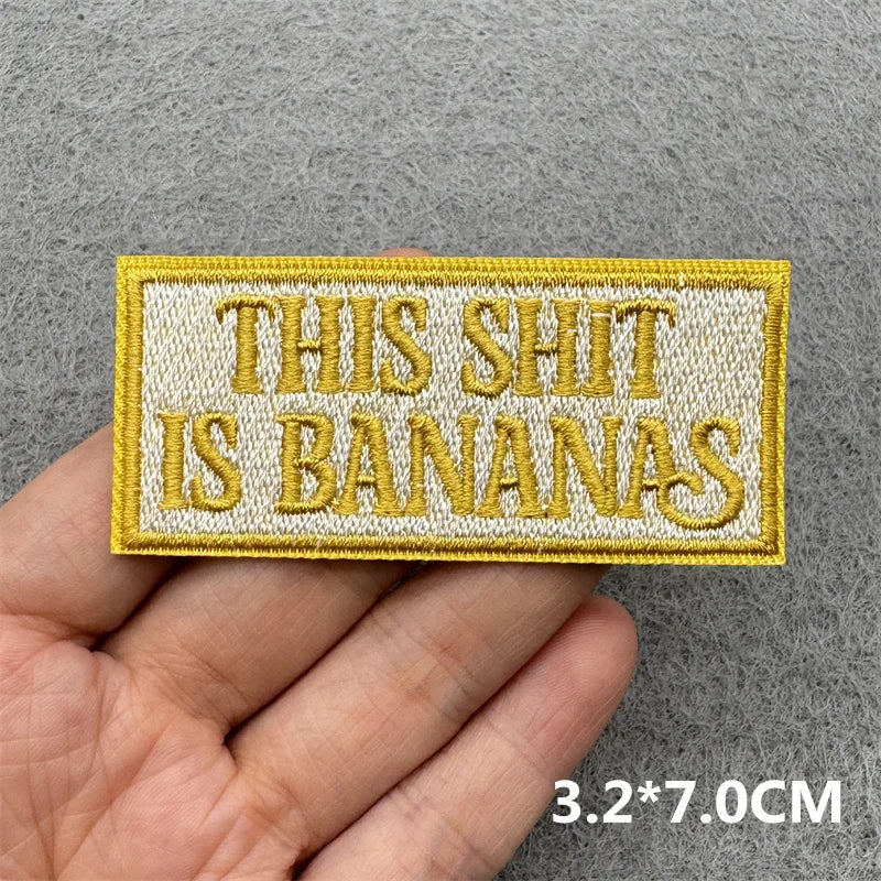 Cartoon Embroidered Patches For Clothing Slogan Letters Embroidery Patch For Clothes Iron On Patches On Clothes Jackets DIY