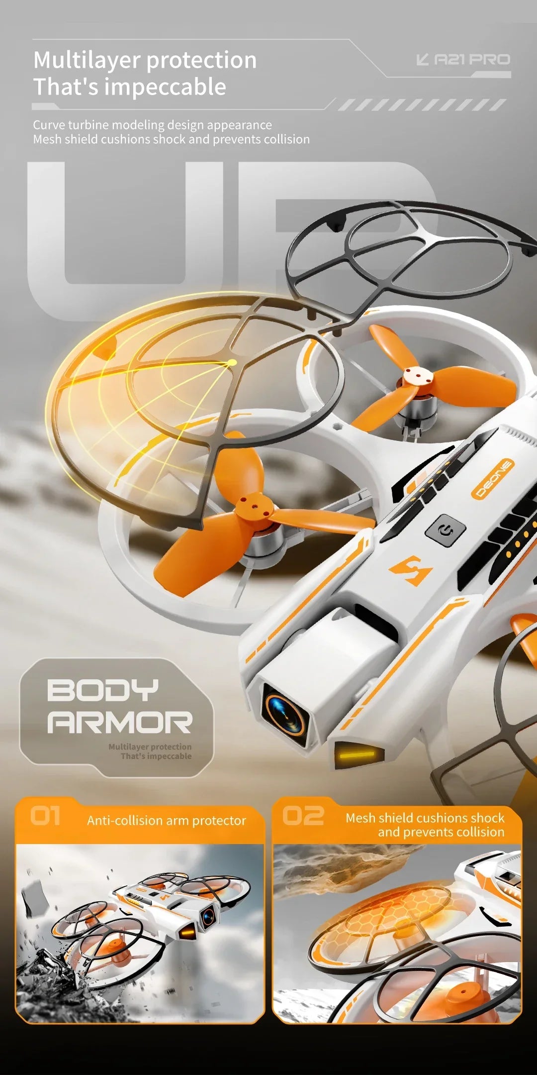 Xiaomi A21 Drone 8K Aerial HD Dual Camera Intelligent Opstacle Avoidance Brushless Power GPS Return Screen Remote Control Drone
