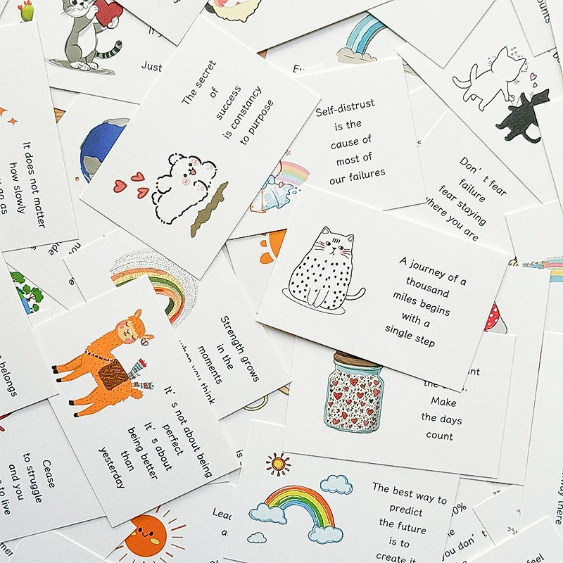 90pcs Inspirational Affirmation CardsMotivational QuotesMotivational InspirationBlessing CardsBirthday GiftsMessage Small Cards