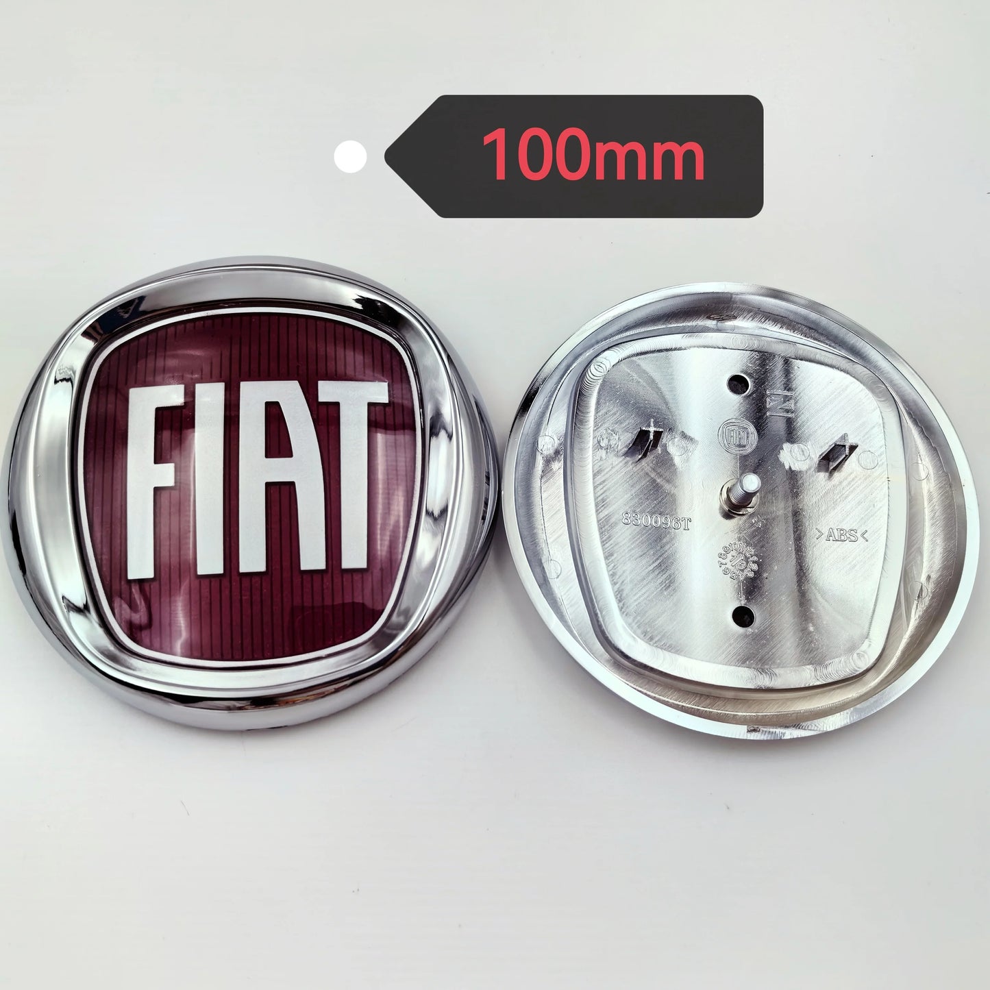 1ps 8.5cm 10cm 12cm 85mm 100mm 120mm fiat Emblem Car Front logo Front grill front Rear Bumper tail door trunk Emblem Accessories