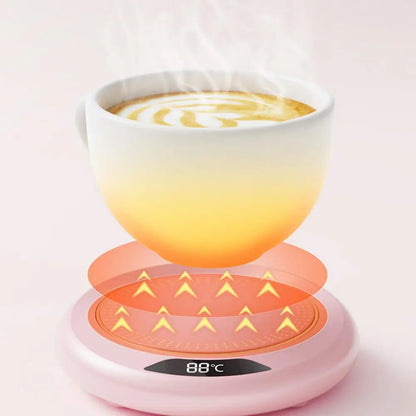 3-Speed 55℃ Constant Temperature USB Heating Coaster Thermostatic Cup Warmer For Coffee Milk Mug