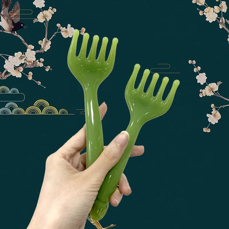 Resin Head Massager Scalp Gua Sha For Body Neck Leg Massage Five-claw Head Scraping Stick Massage Scraping Claw Massage