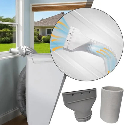 1/2PCS 1.5M Flat Mouth Joint Exhaust Duct Portable Mobile Air Conditioner Window Duct Pipe Connector Exhaust Systems Accessories
