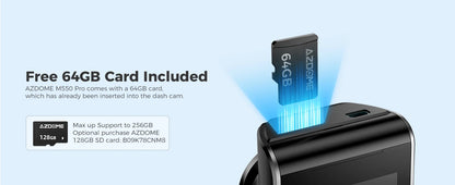 AZDOME M550 Pro 5.8Ghz WiFi 2/3 Channel Dash Cam 4K+2.5K Built-in GPS 3.19" IPS Screen Car DVR IR Night Vision 24H Parking Mode