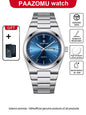PAAZOMU Fashion Men's Quartz Watch Stainless Steel Waterproof Luminous Man Watch Chronograph Date Multifunction Watches For Men