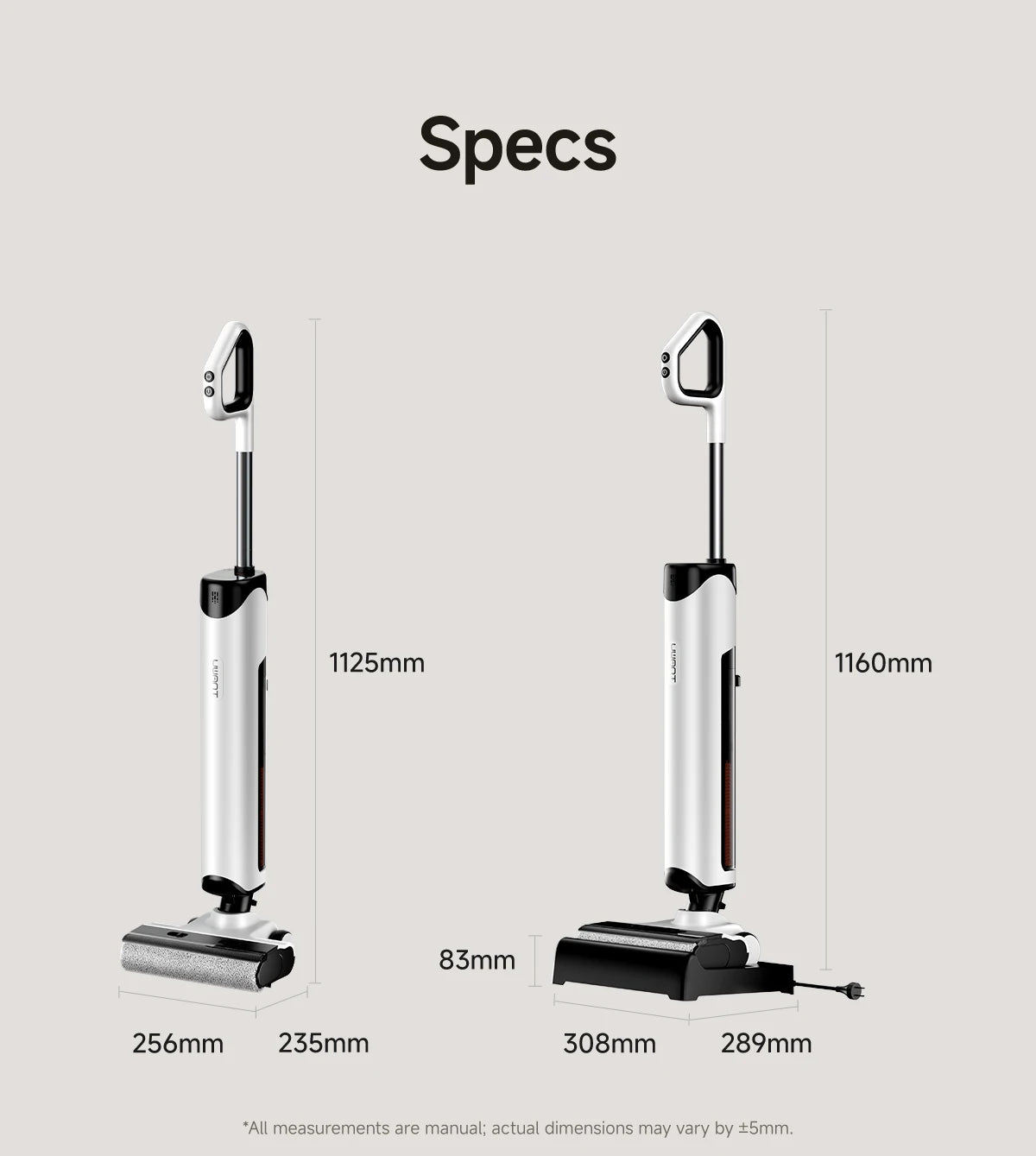 UWANT D500 Wet Dry Vacuum Cleaner 17000Pa Suction 180°Lay-Flat Cordless Mop AI Self-Cleaning 65°C Drying Triple-Sided Edge