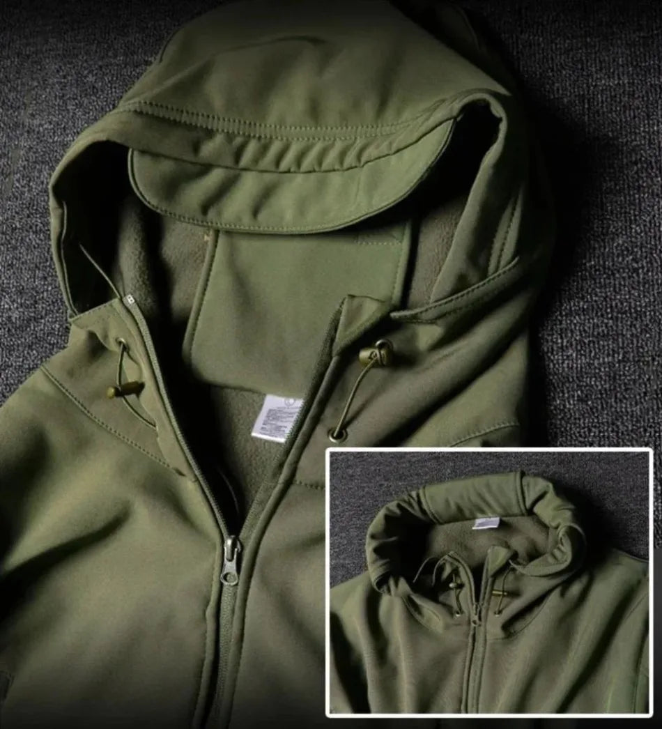 Winter Soft Shell Mens Tactical Set Outdoor Windproof Waterproof Warm Combat Suit Multi Pocket Thickened Camo Hunting Uniform