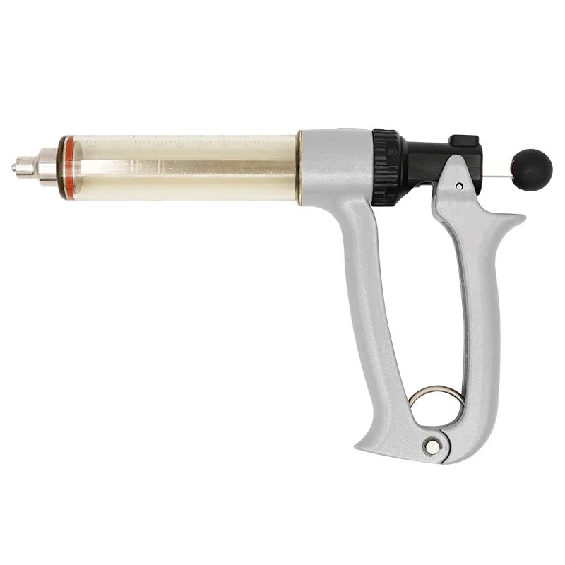 25/50ml Semi-Automatic Veterinary Continuous Syringe Animal Injection Adjustable Vaccine Syringe for Livestock Cattle Sheep