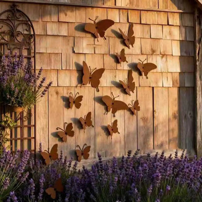Metal Butterfly Wall Decor 15 Piece Set Aesthetic Wall Art for Girls Room Bedroom Nursery Bathroom Garden Outdoor Party Decor
