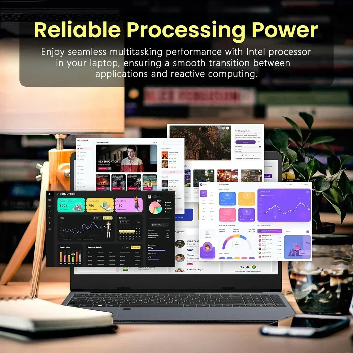 14.1" Ultra Slim Portable Laptop Intel Core I9-10980HK Win11 Pro 16GB RAM 2TB SSD FHD WiFi6 BT5.2 Gaming Office Student Notebook