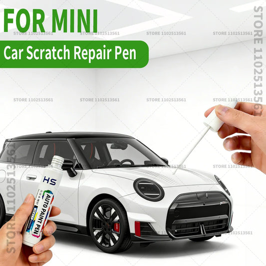For MINI Black Pepper White lsland Blue Red Gold Green Grey Car Paint Repair Pen Touch Up Scratch Remover DIY Auto Accessories