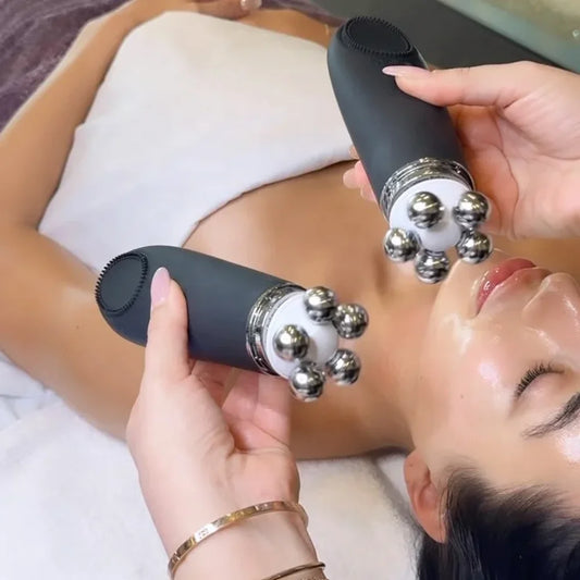 Beauty Massage Tool for Face and Neck Facial Tool Metal Rolling Head Facial Clean and Massage Roller