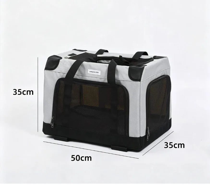 Large Wheel Breathable Pet Rolling Carrier Large Capacity Travel Bag For Two Cats Dogs Portable Car Pet Stroller