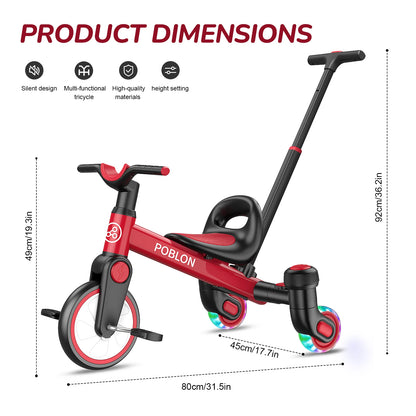 3-IN-1 Drift Trike Toddler Tricycle For 1.5-5 Years Old 360° Spin Light Up Wheels Adjustable Seat 3 Ride Modes Strong Frame Easy Assembly Toddler Bike For Boys And Girls