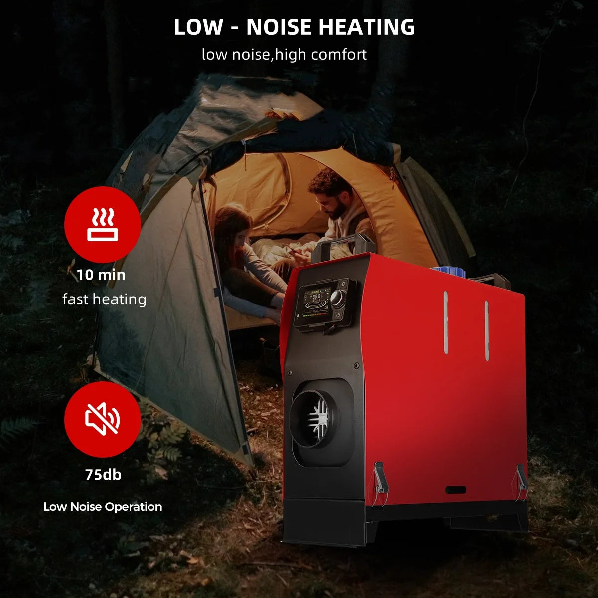 8KW 12V 24V Auto Thermostat Diesel Air Heater With Bluetooth APP&LCD&Remote Control For Trailer Camping Tent Car Parking Heater