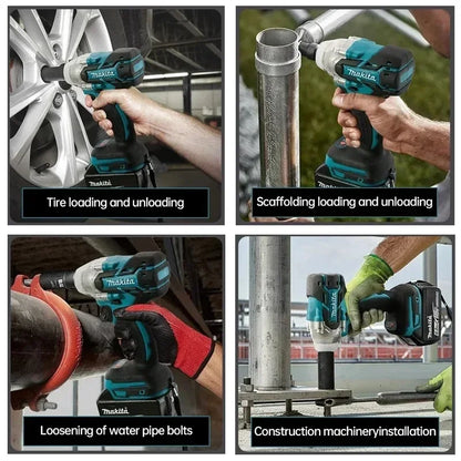 Makita DTW285 18V Brushless Impact Wrench High Torque For Machinery Assembly Daily Household Repair Jobs