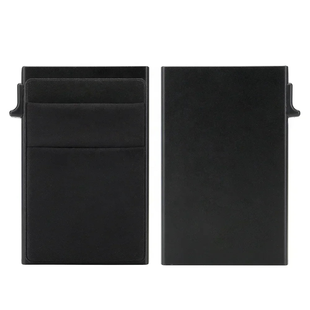 Unisex Anti Rfid Blocking Protected ID Credit Magic Card Holder Men Thin Slim Minimalist Smart Wallets Metal ID Cardholer Case