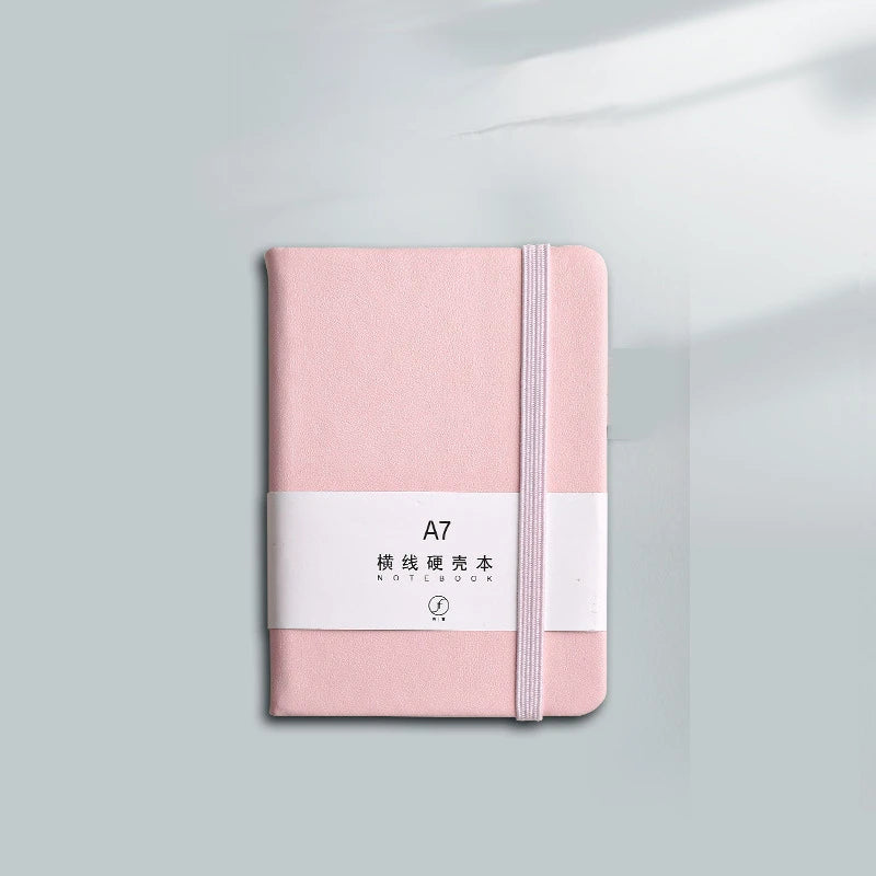 96Page/This pink colorA6 A7Portable Notebook，Simple Mini Notebook Office Memo，Student Office Diary Planner Pocket Notebook