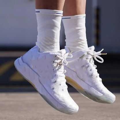 1Pair Professional basketball socks thickened towel bottom game training sports socks ankle protection non-slip socks