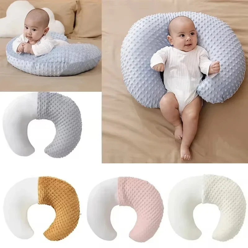 Soft Breathable Nursing Pillow Solid Color Back Support Cushion Baby Feeding Pillow Comfortable Nursing Aid Maternity Essential