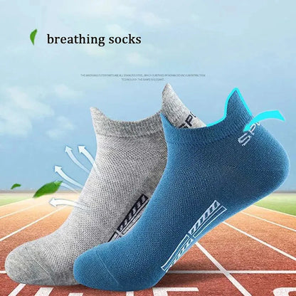 5/10/20 Pairs Men Solid Color Shallow Mouth Socks Spring Summer Mesh Breathable Odor Proof Sweat Absorbing Casual Boat Socks