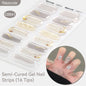 Gradient Auroras Semi Cured Gel Nail Strips Sparkly Shinning DIY Gel Polish Stickers for Nails Works with UV/LED Nail Lamps