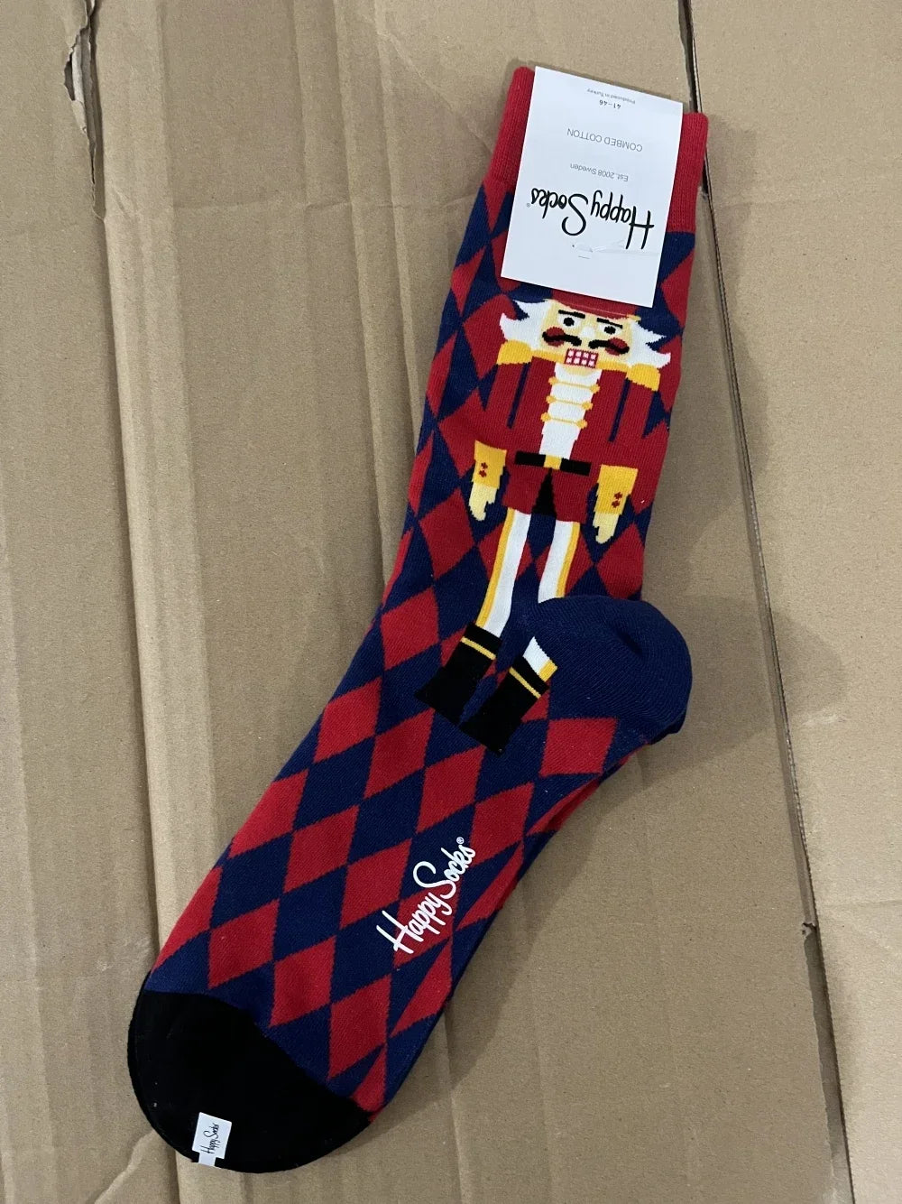 Cotton Happy Socks Men's Classic Crew Sock Shoe Size 10 - 13 Soft