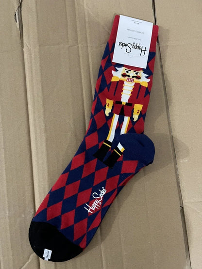 Cotton Happy Socks Men's Classic Crew Sock Shoe Size 10 - 13 Soft