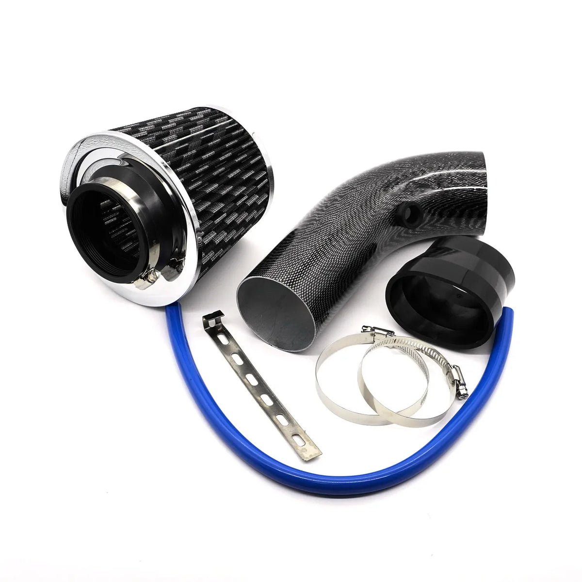 Car Modified High Flow Air Filter Mushroom Head Universal Air Filter 76mm Refitted Winter Cold Air Filter Intake Pipe Kit