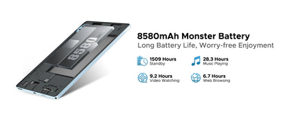 DOOGEE U11 Android 15 Tablet 11'' Ultra-clear 90Hz Display 4GB RAM 128GB ROM 8580mAh Battery Dual Speaker Supports Widevine L1