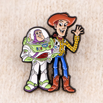 Cute Robot Enamel Pin Cartoon Dog Brooch For Coat Women's Brooches Fashion Lapel Badges Jewelry Gift for Friends