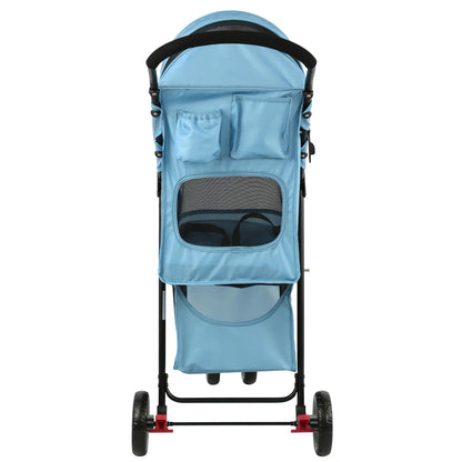 Pet Stroller Lightweight Comfortable Medium Size 3 Wheel Foldable Oxford Mesh Fabric For Dogs Cats Travel Carriers Transport