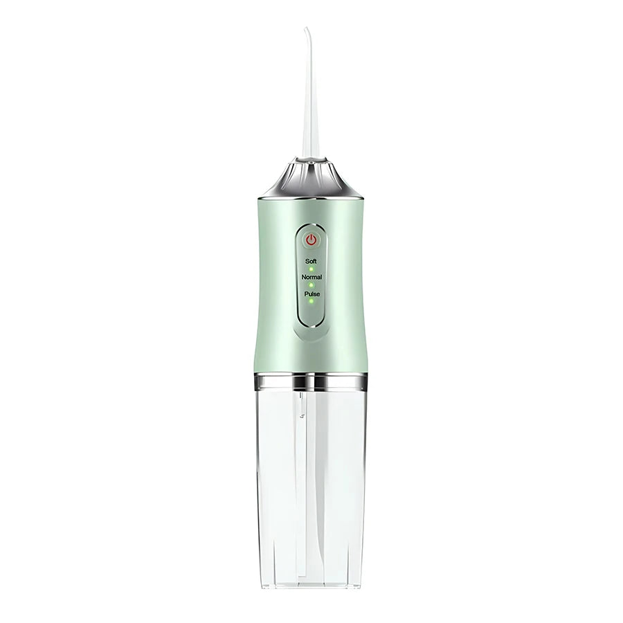 Portable Oral Irrigator Dental Water Flosser USB Rechargeable Water Jet Floss Tooth Pick Tip 220ml 3 Modes Teeth Cleaner