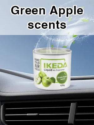 IKEDA 120g Green Apple Scent Liquid Air Freshener, Long Lasting Fruity Fragrance, Powerful Odor Eliminator for Car Home Office,