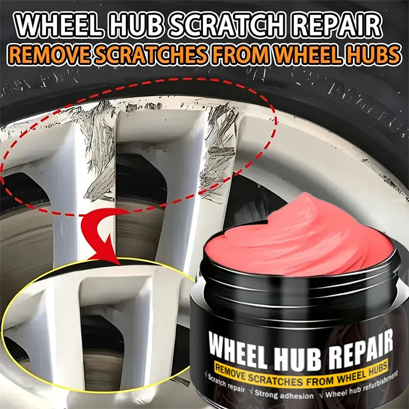 Wheel Rim Repair Kit – Alloy Wheel Scratch Repair And Surface Restoration Kit, Easy Solution for Fixing Scratches, Curb Damage A