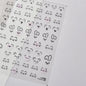 Cute Animal Face 5D Nail Art Stickers Cartoon Cat Bunny Dog Mouse Kawaii Expressions Simple Self Adhesive Manicure Decal DIY
