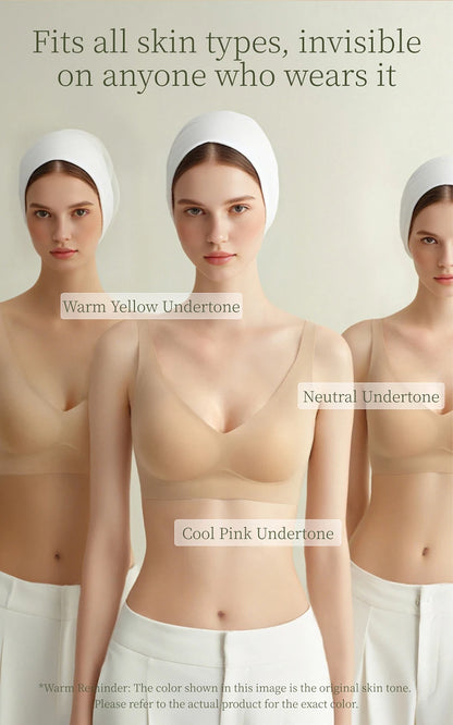 SUJIIN Sexy Seamless Wireless Bras for Women Push Up Padded Soft Support Invisible Lift V Neck Bralette Smooth Bra Female MX208