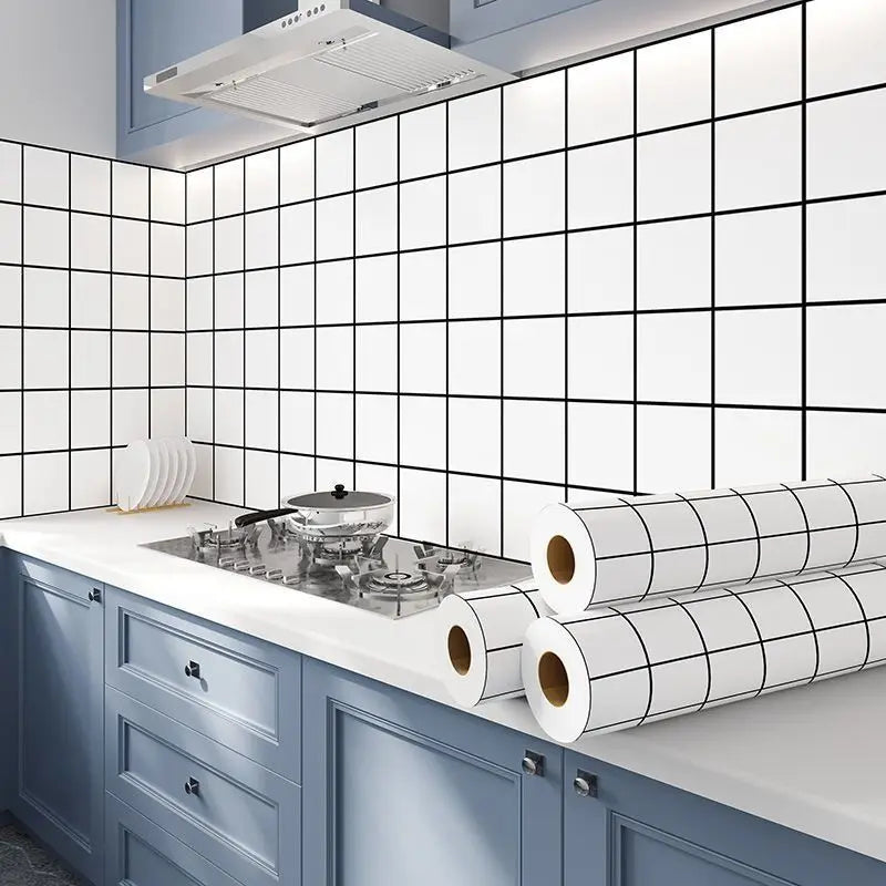 80CM Kitchen Oil-proof Sticker High Temperature Resistance Waterproof Self-adhesive Wall Stickers Wall Decor Kitchen Wallpaper