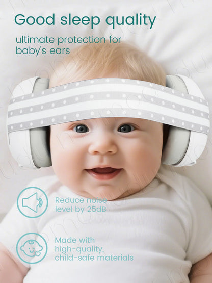 1PC Baby Earmuffs Noise Cancelling Infant Ear Protection Headphones with Adjustable Headband , Ideal for Travel, Airplane, Sleep