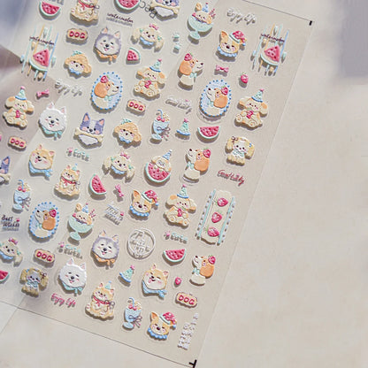 Luxury 5D Floral Nail Art Stickers Gold Silver Chinese Style Metal Frame Shiny Crystal Rhinestone Self Adhesive Manicure Decal