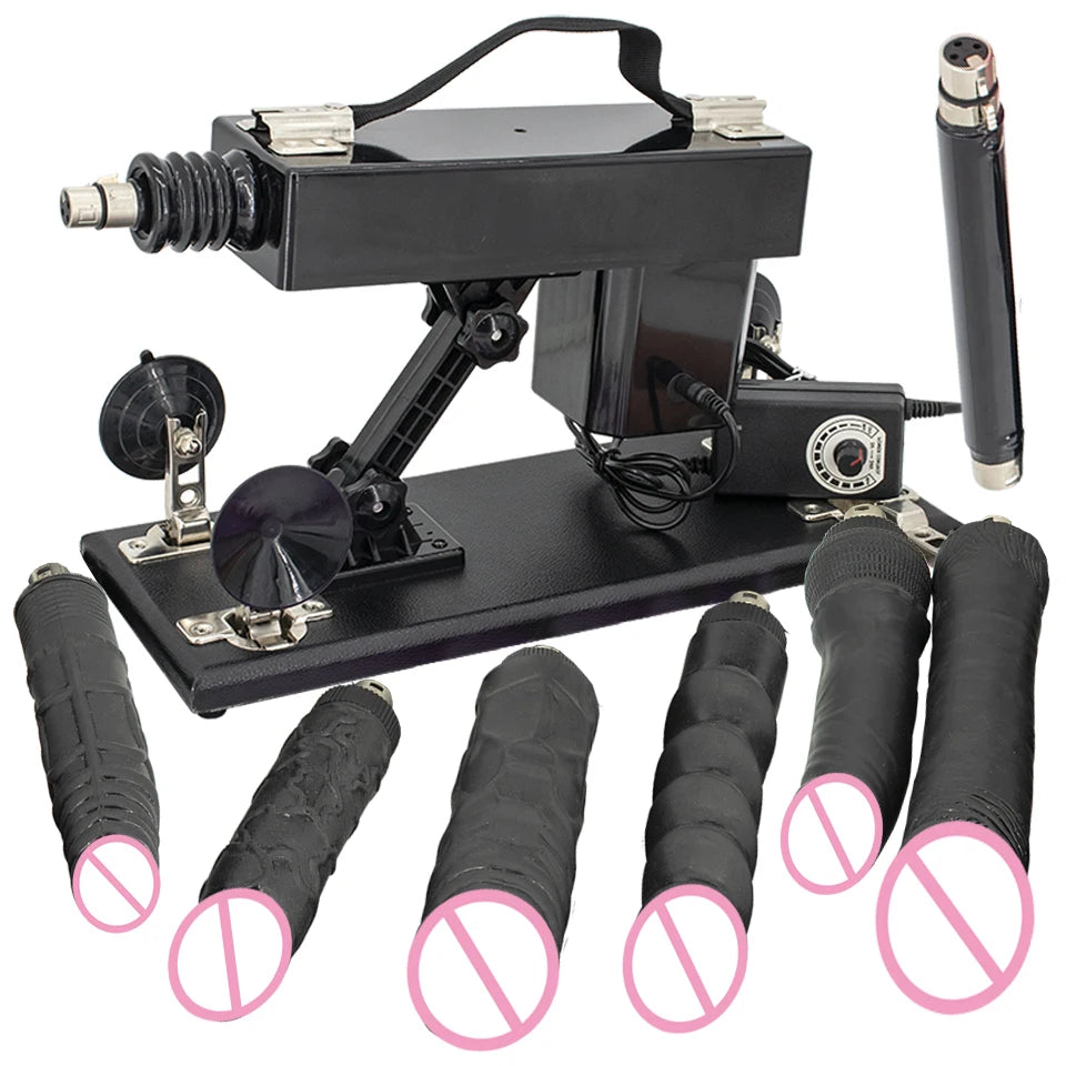 FREDORCH Sex Machines More Attachment Masturbating Pumping Sex Gun Adjustable with Dildo Couples Sex Toy Love Machine for Couple