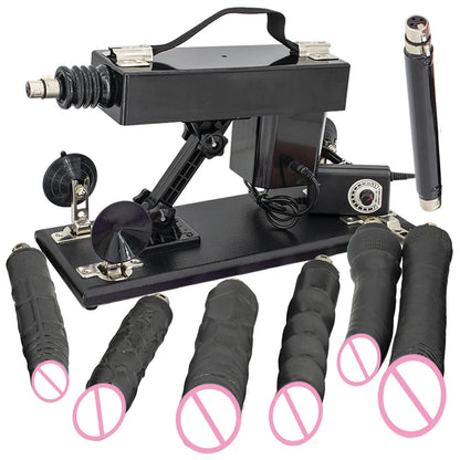 FREDORCH Sex Machines More Attachment Masturbating Pumping Sex Gun Adjustable with Dildo Couples Sex Toy Love Machine for Couple