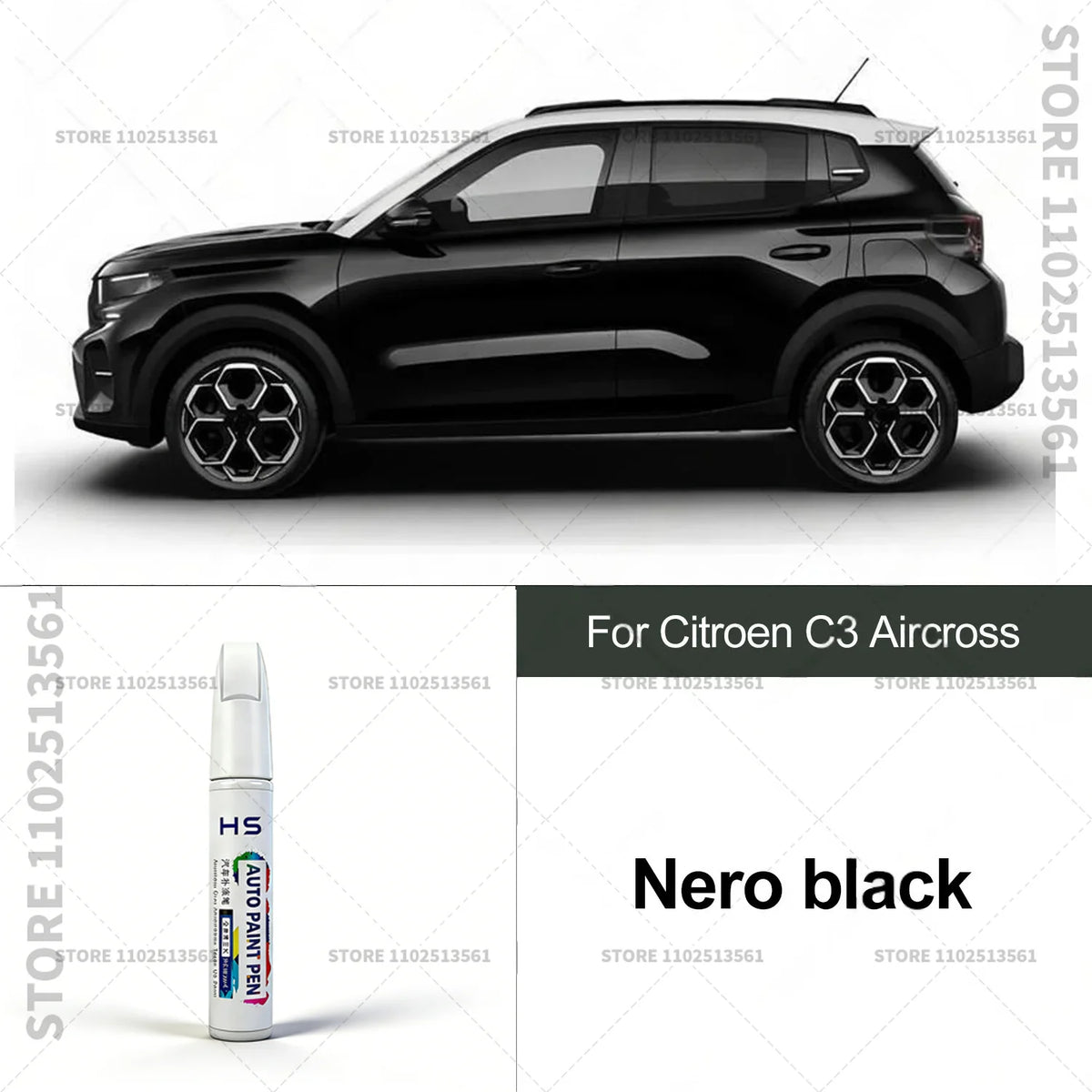 Touch Up Paint Pen Quick Repair Car Scratch Chip Paint Brush Cosmo blue black Montana green Ploar white For Citroen C3 Aircross