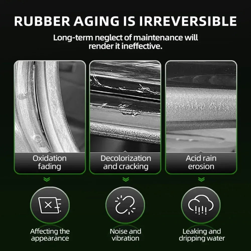 75ml Car Rubber Conditioner Rubber Strip Maintenance Agent Softening Agent Eliminates Noise Rubber Cleaner For Car SUV Vehicle