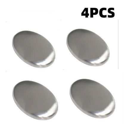 New Oval Hand Washer 304 Stainless Steel Deodorant Soap Metal Soap for Deodorizing Cleaning Kitchen Tools and Odor Removal
