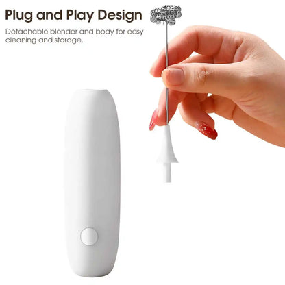 Electric Milk Frother Handheld Automatic Foam Maker for Coffee Cappuccino Latte Foamer Battery-powered Kitchen Whisk Tools
