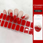 16/22 Tips Semi Cured Gel Nail Stickers for UV Lamp Designer Adhesive Nail Gel Wraps DIY Long-lasting  Nail Decoration